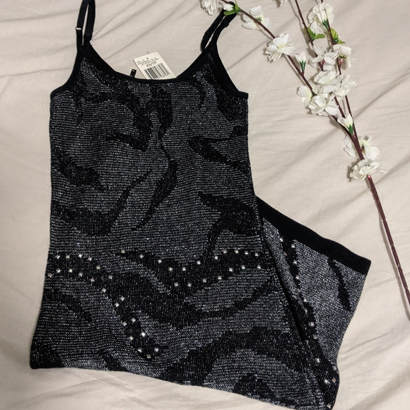 Very Sexy Jet Black/Silver Dress by Guess - Picture 1 of 3